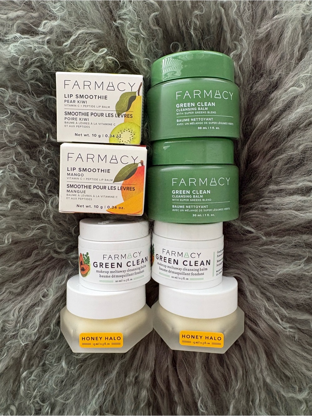 Lot of 8 Farmacy Green Clean + Honey Halo + Lip Smoothie Travel Sizes ALL NEW!